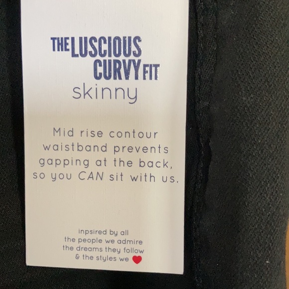 Wallflower luscious curvy skinny fit black jean instastretch 24 junior plus - Picture 4 of 16